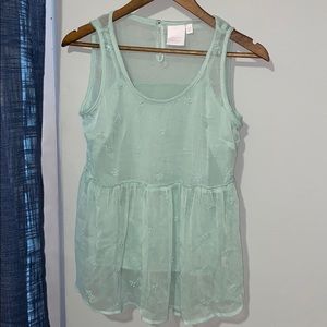 LC Lauren Conrad Mint Peplum Top Size XSmall